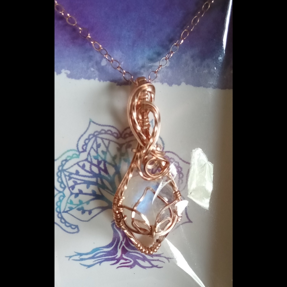 ✨ HP ✨ Handmade 🪷 with Moonstone Necklace 🌙 - Picture 3 of 6